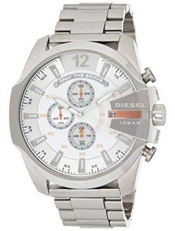 Men's DZ4328 Mega Chief Silver-Tone Stainless Steel Watch