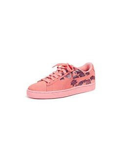 Women's Suede Classic Basket Floral Sneakers