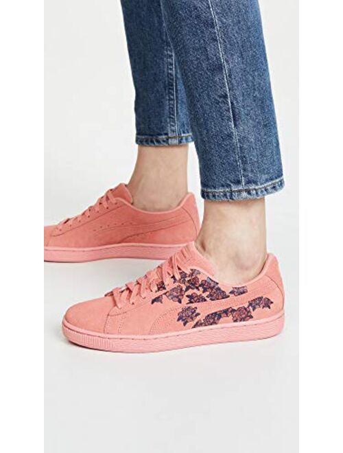 PUMA Women's Suede Classic Basket Floral Sneakers