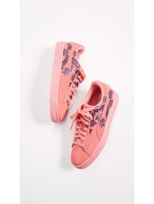 PUMA Women's Suede Classic Basket Floral Sneakers