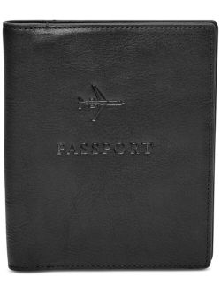 Men's Leather Embossed Passport Case