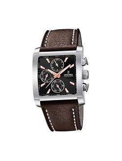 Festina Mens Chronograph Quartz Watch with Leather Strap F20424/4