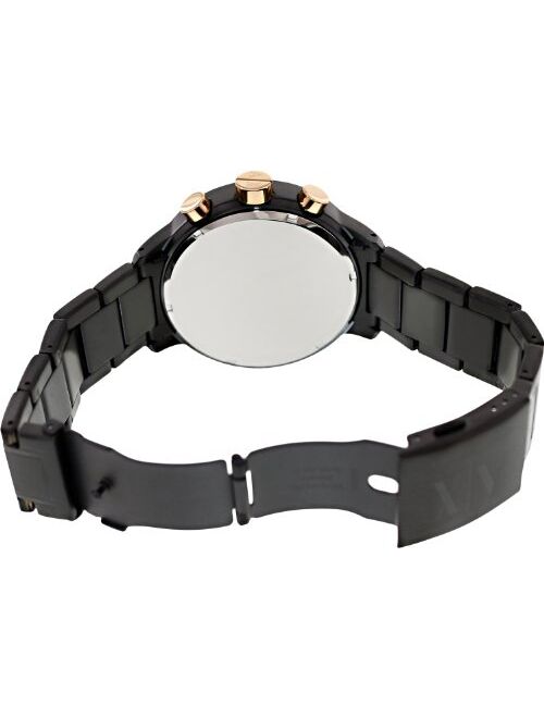 Armani Exchange Atlc Chronograph Black Dial Black Ion-Plated Mens Watch AX1350