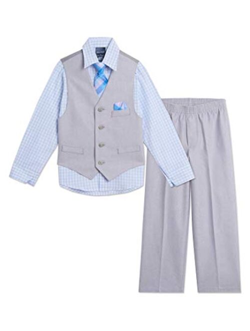 Nautica Boys' 4-Piece Set with Dress Shirt, Tie, Vest, and Pants