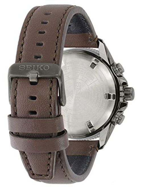 Seiko prospex Mens Analog Solar Watch with Leather Bracelet SSC739P1