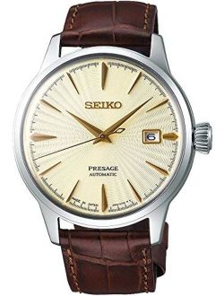 presage Mens Analog Automatic Watch with Leather Bracelet SRPC99J1