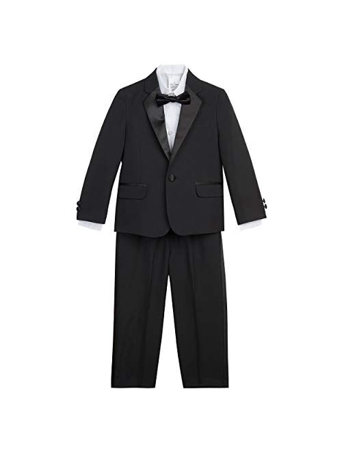 Nautica Boys' 4-Piece Tuxedo Set with Dress Shirt, Bow Tie, Jacket, and Pants