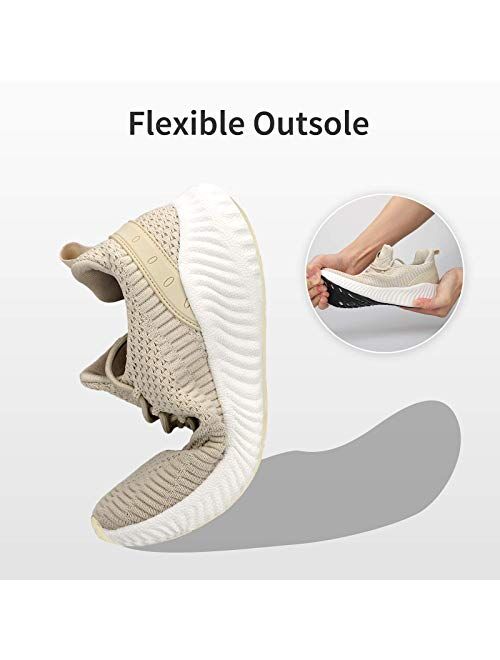 Flysocks Slip On Sneakers for Women-Fashion Sneakers Walking Shoes Non Slip Lightweight Breathable Mesh Running Shoes Comfortable