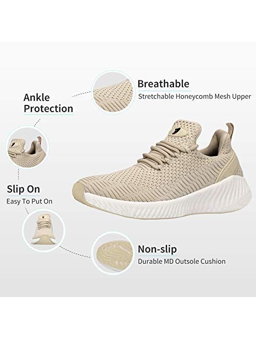 Flysocks Slip On Sneakers for Women-Fashion Sneakers Walking Shoes Non Slip Lightweight Breathable Mesh Running Shoes Comfortable