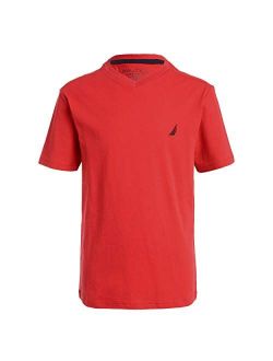 Boys' Short Sleeve Solid V-Neck T-Shirt