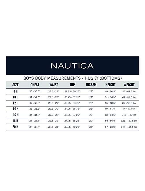 Nautica Boys' School Uniform Flat Front Stretch Twill Short