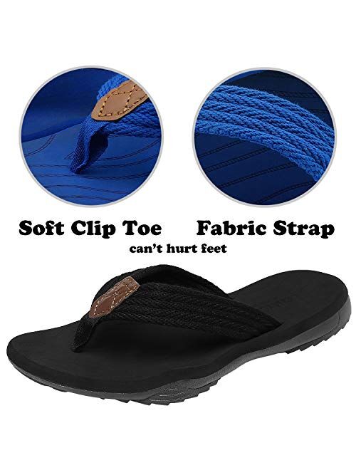 ChayChax Men's Flip Flops Outdoor Sports Thong Sandals Soft Non-Slip Beach Slippers