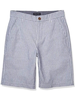 Boys' Flat Front Plaid Shorts