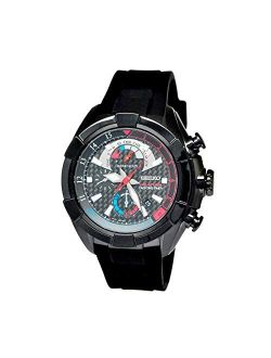 Black Stainless Steel Case, Dial with Chronograph and Silicone Strap, Velatura Mens Japanese Watch - SPC149P1