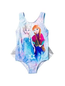 Frozen Elsa Toddler Girls Ruffle One Piece Bathing Suit