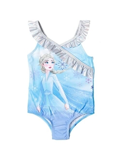 Frozen Elsa Toddler Girls Ruffle One Piece Bathing Suit