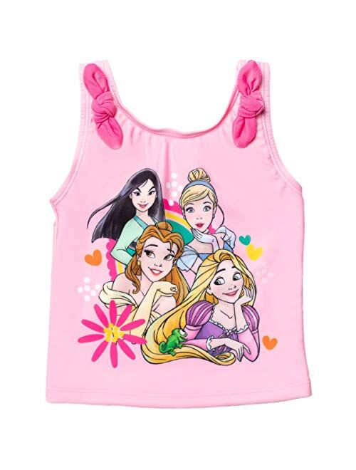 Disney Princesses Toddler/Little Girls 3 Piece Rash Guard Tankini Swimsuit Set