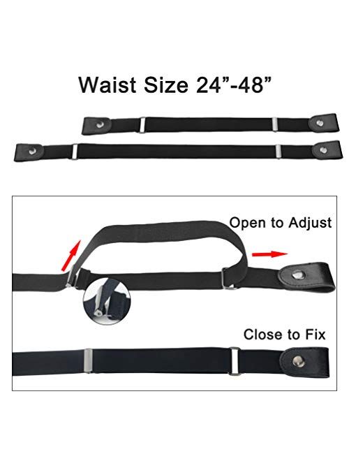 No Buckle Stretch Belt for Women/Men Invisible Elastic Buckle Free Belts