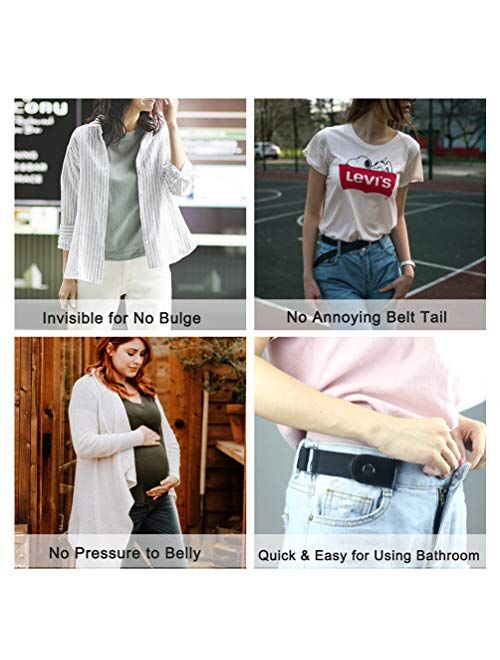 No Buckle Stretch Belt for Women/Men Invisible Elastic Buckle Free Belts