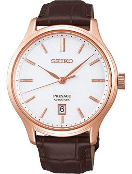 Seiko presage Mens Analog Automatic Watch with Leather Bracelet SRPD42J1