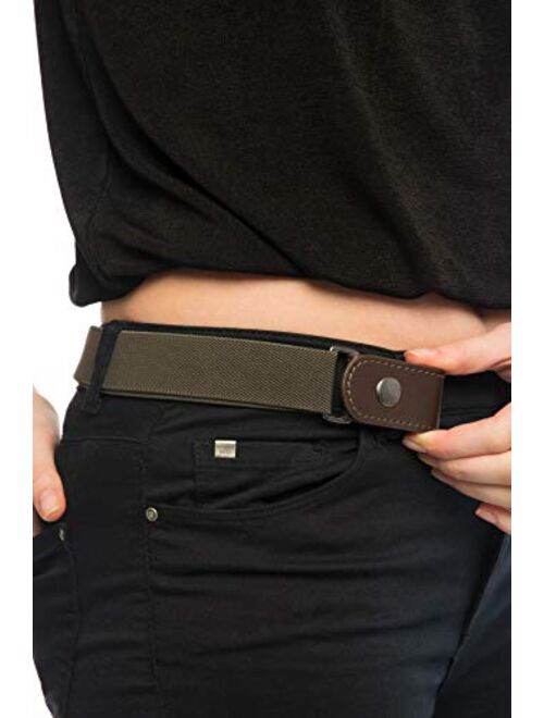 No Buckle Free Belt for Women and Men Comfortable Adjustable Invisible Stretch Waist Belt