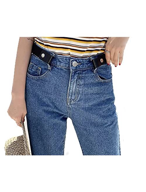 No Buckle Free Belt Adjustable Elastic Buckle Free Belts for Women Invisible Buckless No Bulge No Hassle No Show Stretch Belt for Jeans Pants