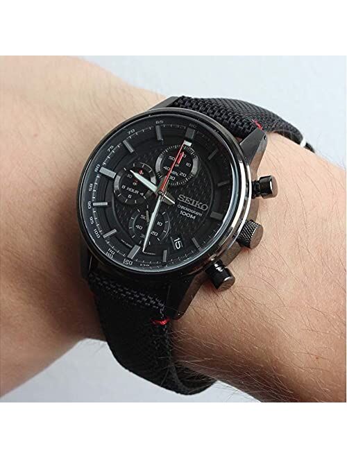 Seiko neo Sports Mens Analog Quartz Watch with Nylon Bracelet SUR271P1