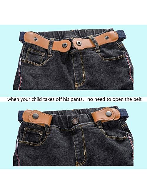 No Buckle Belts for Boys Girls – Adjustable Invisible Stretch Belts for Baby/Toddler by WELROG