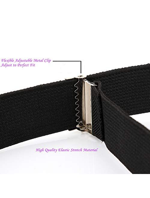 Toddlers Buckle Free Belt Stretch Belts for Girls Boys, Pack of 2 No Buckle Adjustable belt by BiBest