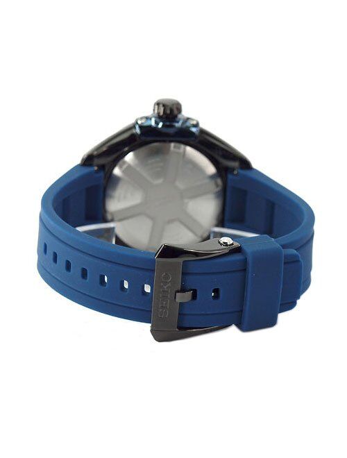 Seiko Kinetic Sapphire Blue Dial Rubber Band Mens Watch SNP121 by Seiko Watches