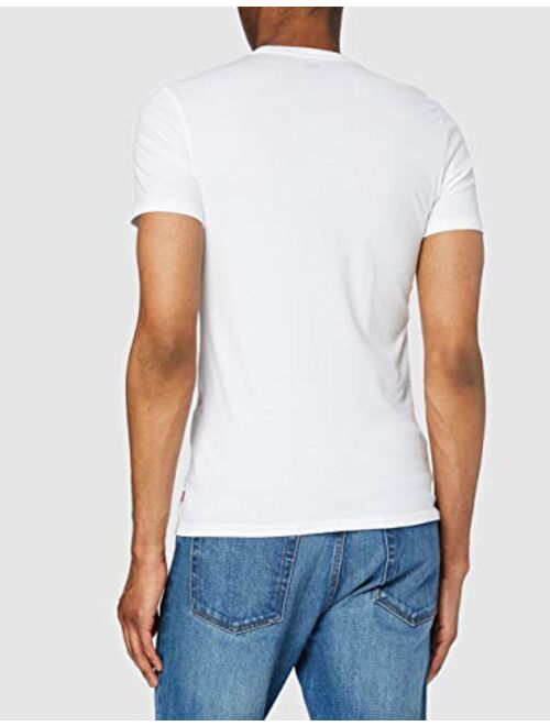 Levi's Men's Slim 2 Pack Graphic T-Shirt, White