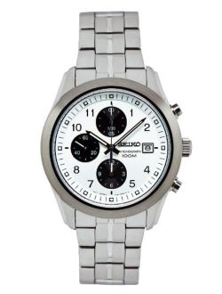 Men's Stainless Steel Case Chronograph Date Steel Bracelet Watch SNDA91