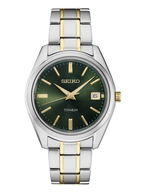 Seiko Men's Essential Two-Tone Titanium Bracelet Watch 40mm