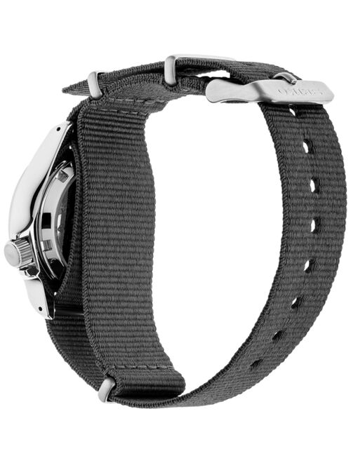 Seiko Men's Automatic 5 Sports Gray Nylon Strap Watch 40mm