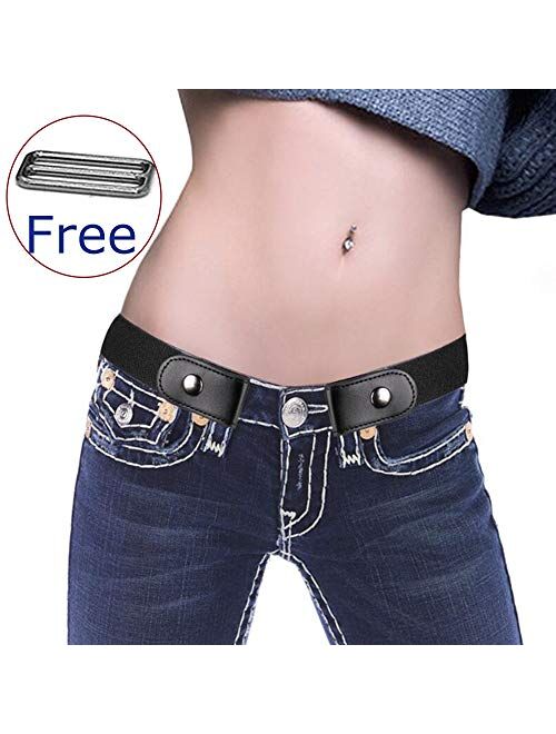 TAIYANYU Buckle Free Belt Invisible Elastic Waist Belts for Women or Men, Invisible Belts Camel