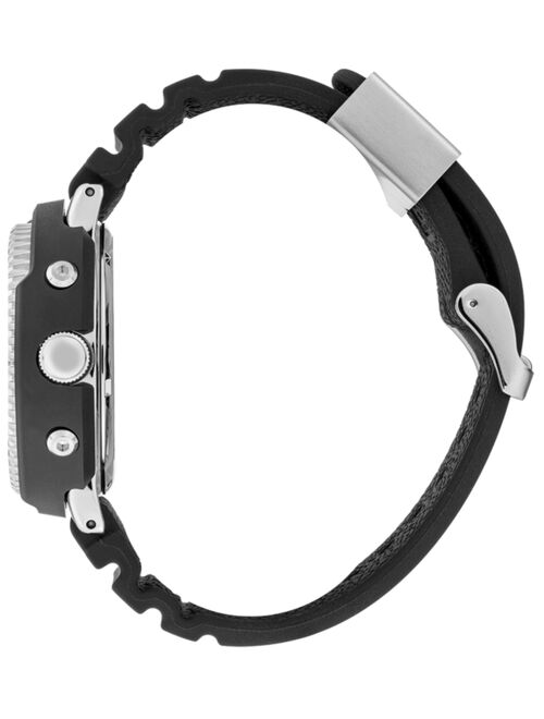 Seiko Men's Solar Analog-Digital Prospex Divers Black Silicone Strap Watch 47.8mm