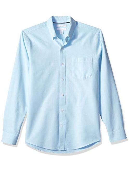Amazon Essentials Men's Slim-fit Long-Sleeve Solid Pocket Oxford Shirt