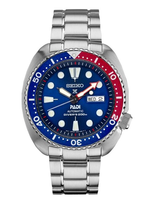 Seiko Men's Automatic Prospex Diver PADI Stainless Steel Bracelet Watch 45mm SRPA21