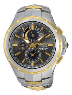 Men's Solar Chronograph Coutura Two-Tone Stainless Steel Bracelet Watch 44mm SSC376