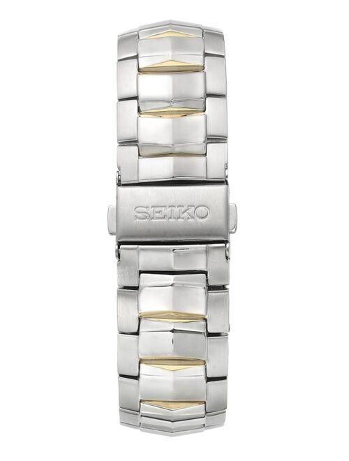 Seiko Men's Solar Chronograph Coutura Two-Tone Stainless Steel Bracelet Watch 44mm SSC376