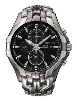 Men's Chronograph Solar Excelsior Two-Tone Stainless Steel Bracelet Watch 43mm  SSC139