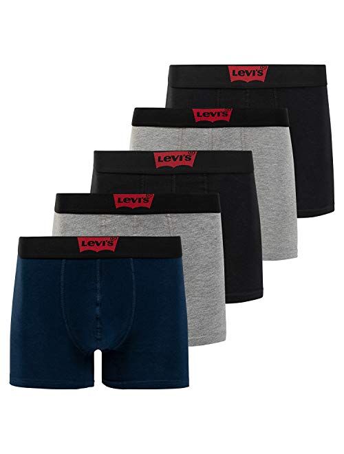 Levi's Mens Stretch Boxer Brief Underwear Breathable Stretch Underwear 5 Pack