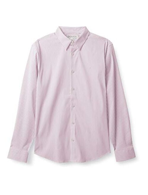 Calvin Klein Men's Move 365 Long Sleeve Quick Dry Button-Down Shirt