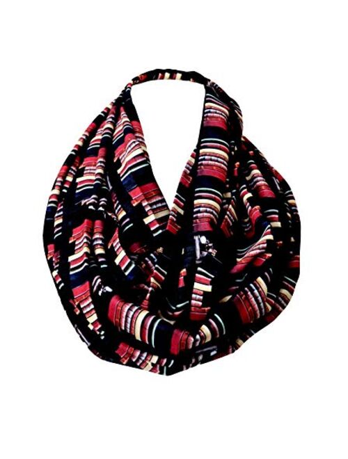 Book infinity scarf Library Bookshelves womens literary gifts nerdy bookworm book lover