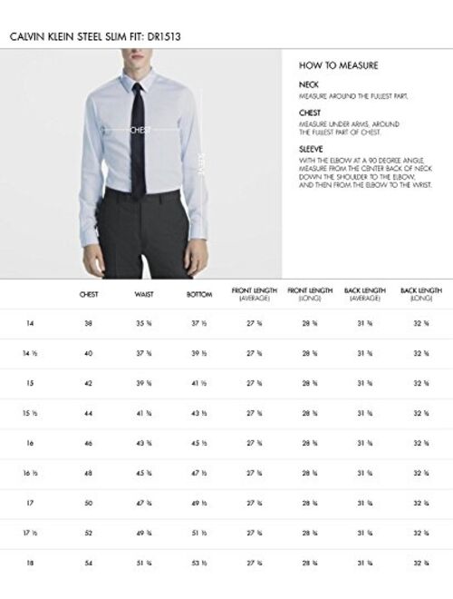 Calvin Klein Men's Dress Shirt Slim Fit Non Iron Stretch Solid French Cuff