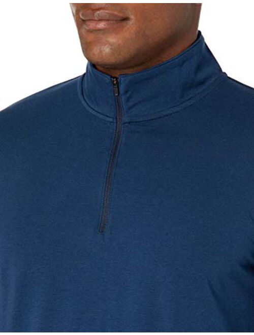 Amazon Brand - Peak Velocity Men's Pima Cotton Lightweight Quarter Zip Shirt