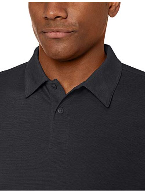 Amazon Brand - Peak Velocity Men's VXE Short Sleeve Quick-Dry Loose-fit Polo Shirt
