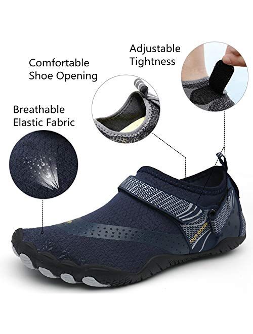 ChayChax Mens Womens Water Shoes Quick Dry Soft Barefoot Aqua Shoes for Surf Diving Swim Pool Beach Walking Sports Yoga