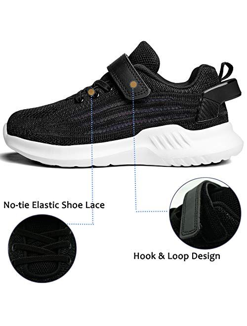 ChayChax Kids Lightweight Athletic Running Shoes Breathable Slip On Sneakers Boys Girls Tennis Shoes