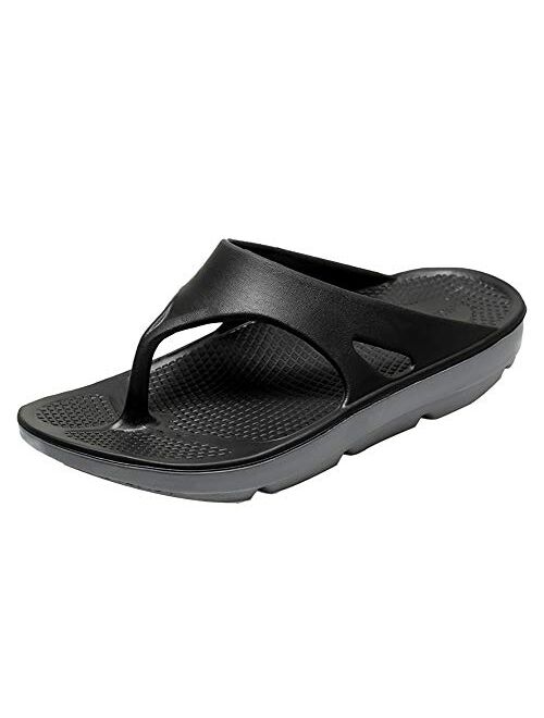ChayChax Men's Arch Support Flip Flop Comfort Thong Sandals Sport Beach Slippers